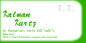 kalman kurtz business card